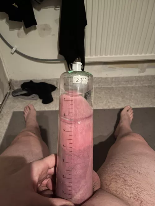 Trying to fill the tube with a little help of warm water! 😎