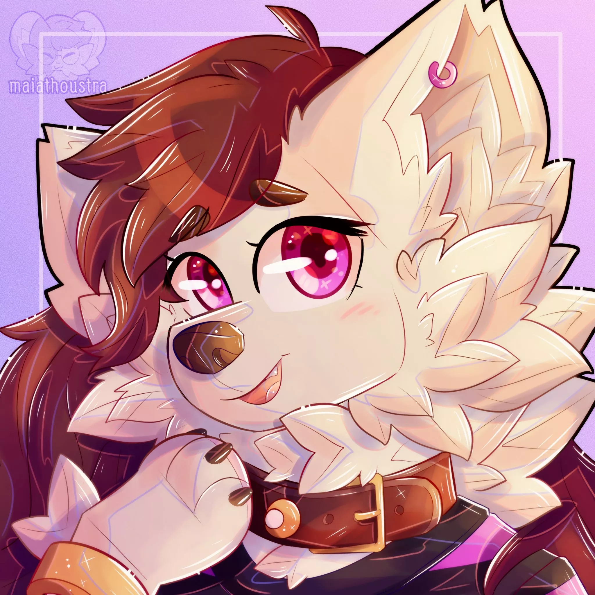 Trying to look cute ~ comm for TheWolfOfWinter, art by me @maiathoustra