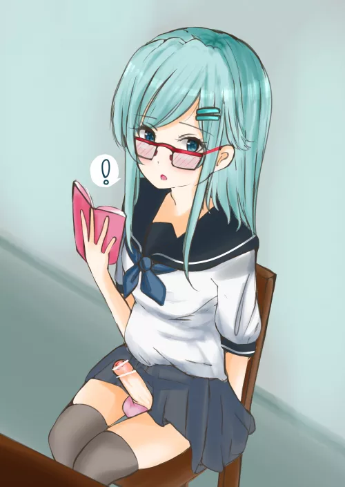 Umm.. there is no more chairs left... c-can I sit on your lap instead? >.<