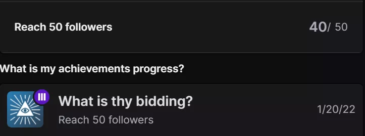 Ummmm... I want affiliate but twitch thinks I'm on 40 followers...