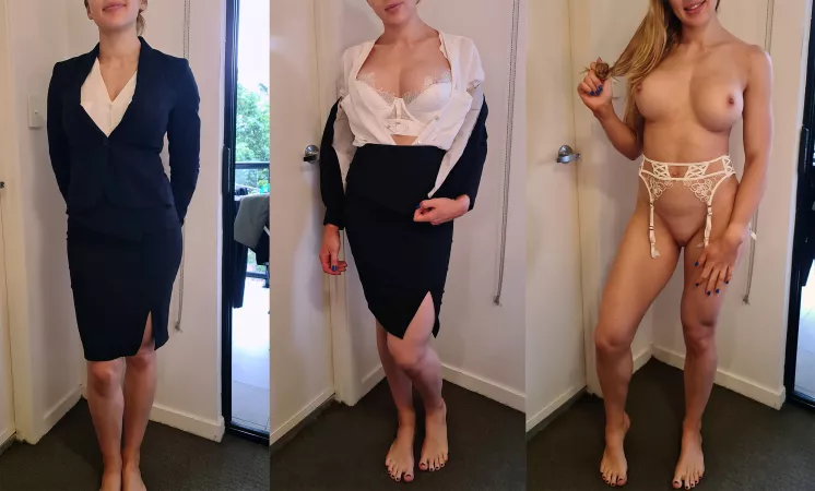 Underneath the office attire 😏