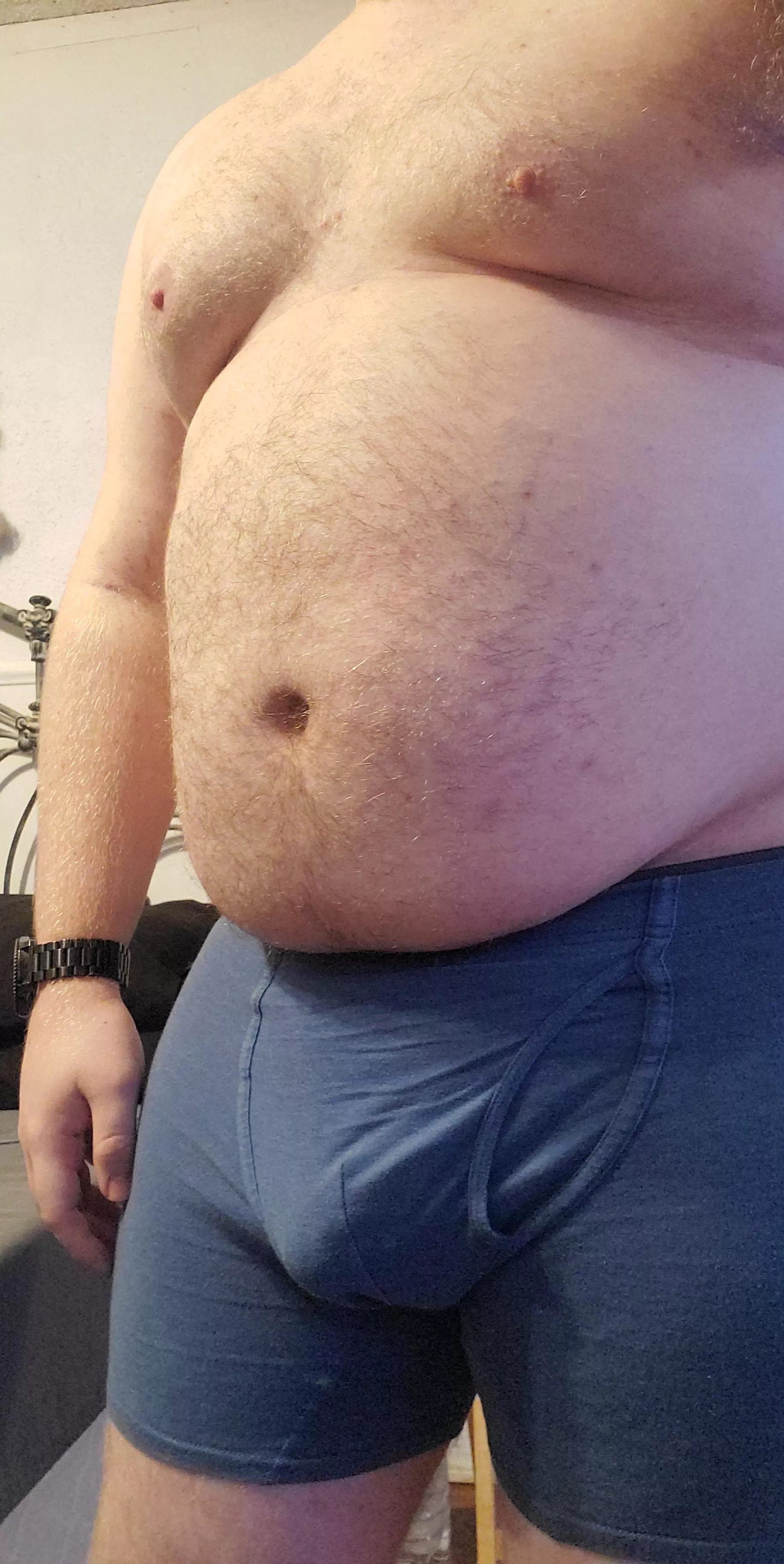 Undressed and winding down after work. Care to join me?