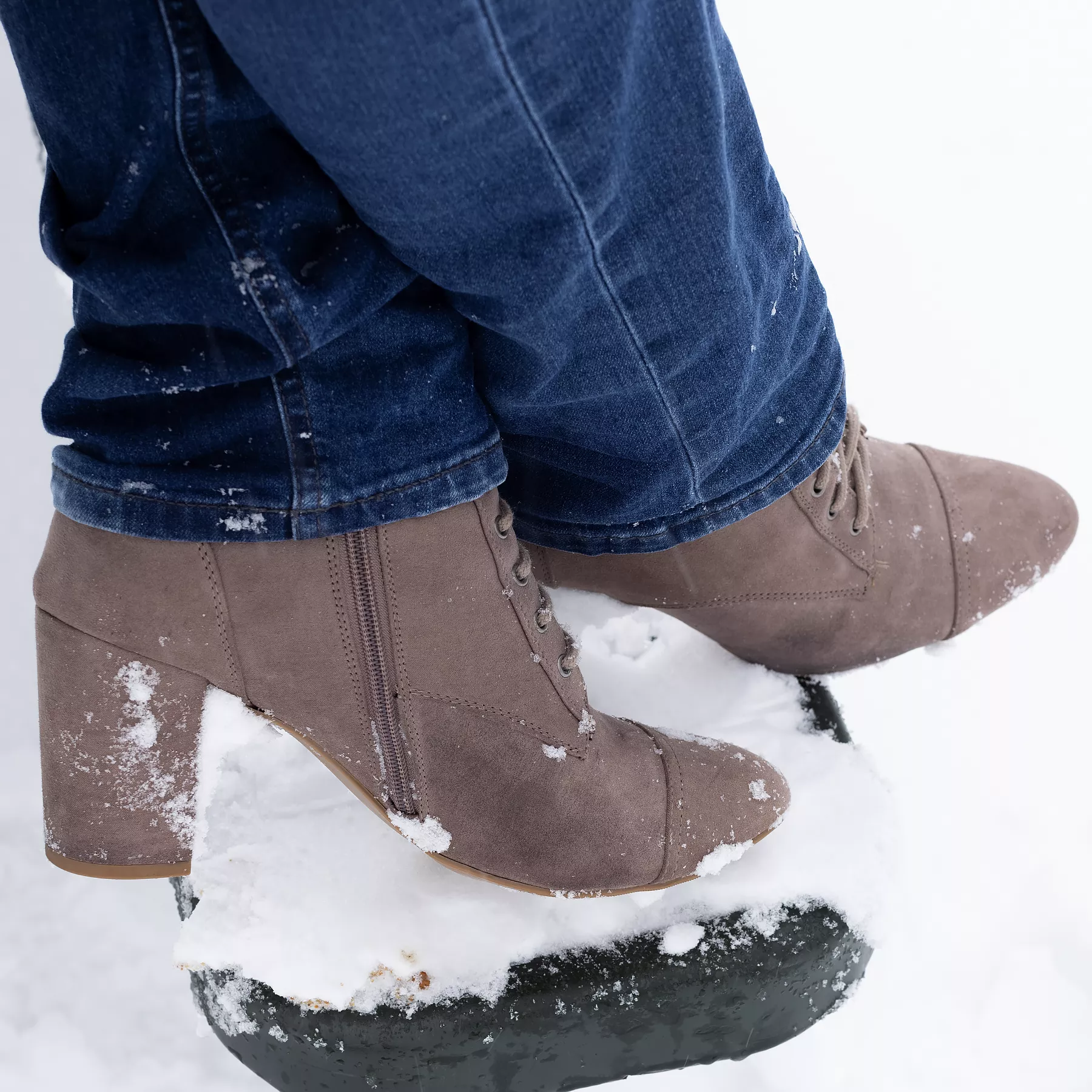 Unexpected blizzard. Good thing I was wearing boots!