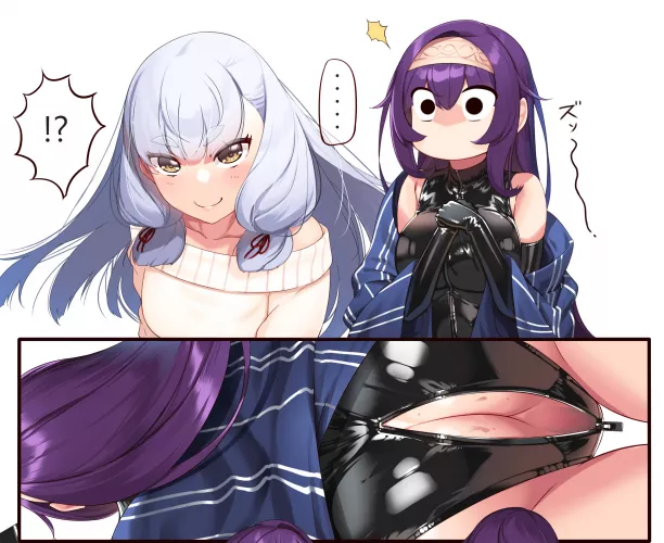 Unzipping her Bodysuit