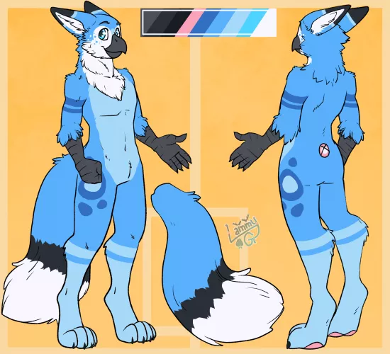 Updated Design of my Bird Fox Guy! (Art by u/LammyG)