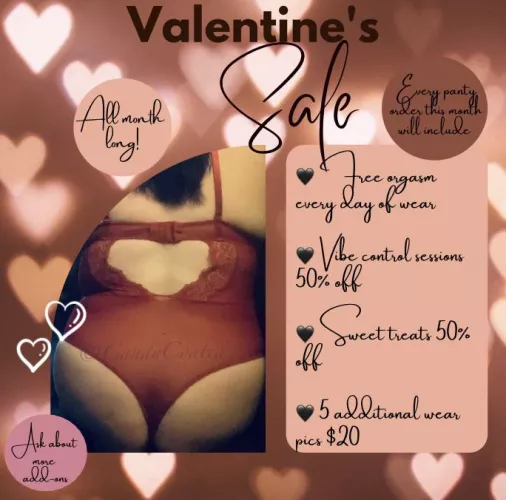 Valentine’s Sale starts now and lasts all month long ♥️😘 [selling] all kinds of sweet goodies!