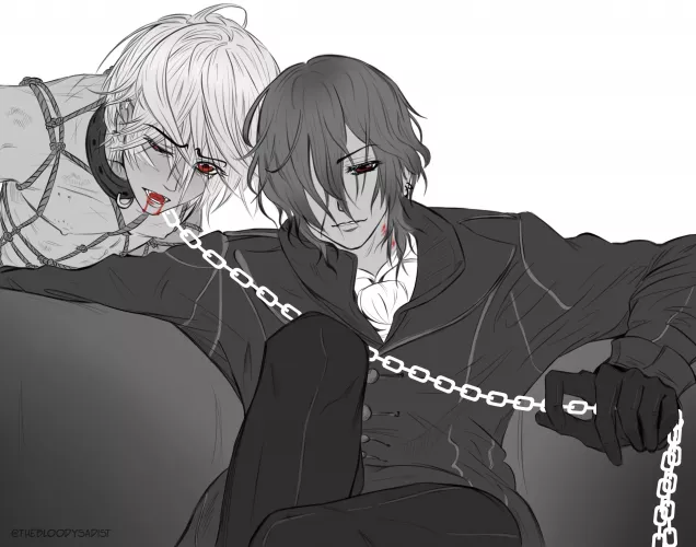 [Vamprie Knight] does anybody even remember this anime anymore? Whumptober’s “hunger” prompt~ Kaname and Zero (my art)