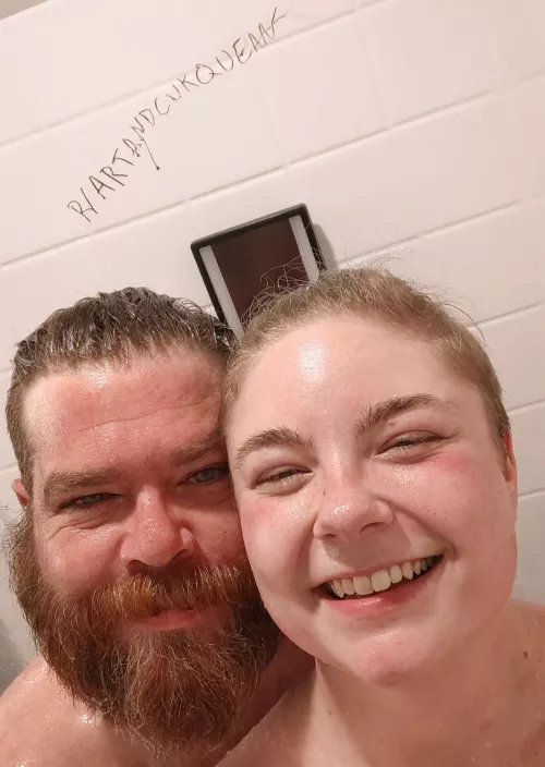 Verification pic 36MDom/26FQuean. OKC OK. Just a fun shower pic this morning.