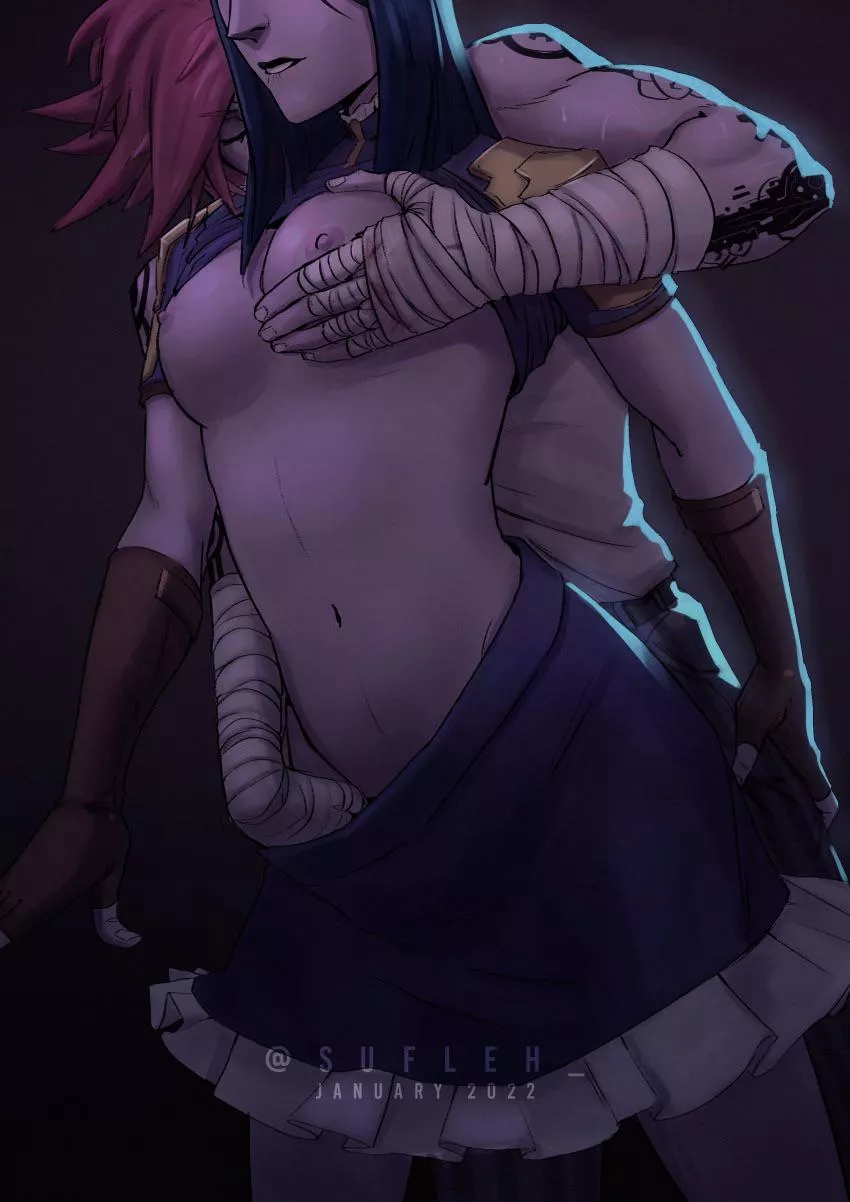 Vi x Caitlyn (Artist: Sufleh) [League of Legends]