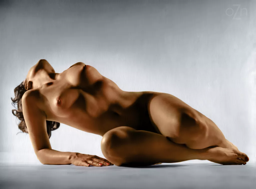 Vintage nude pinup in the studio - circa 1960's