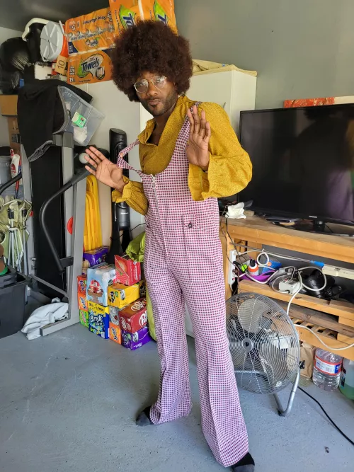 Vintage shopping in Houston for a Halloween costume... ended up getting Bell Bottom Overalls.