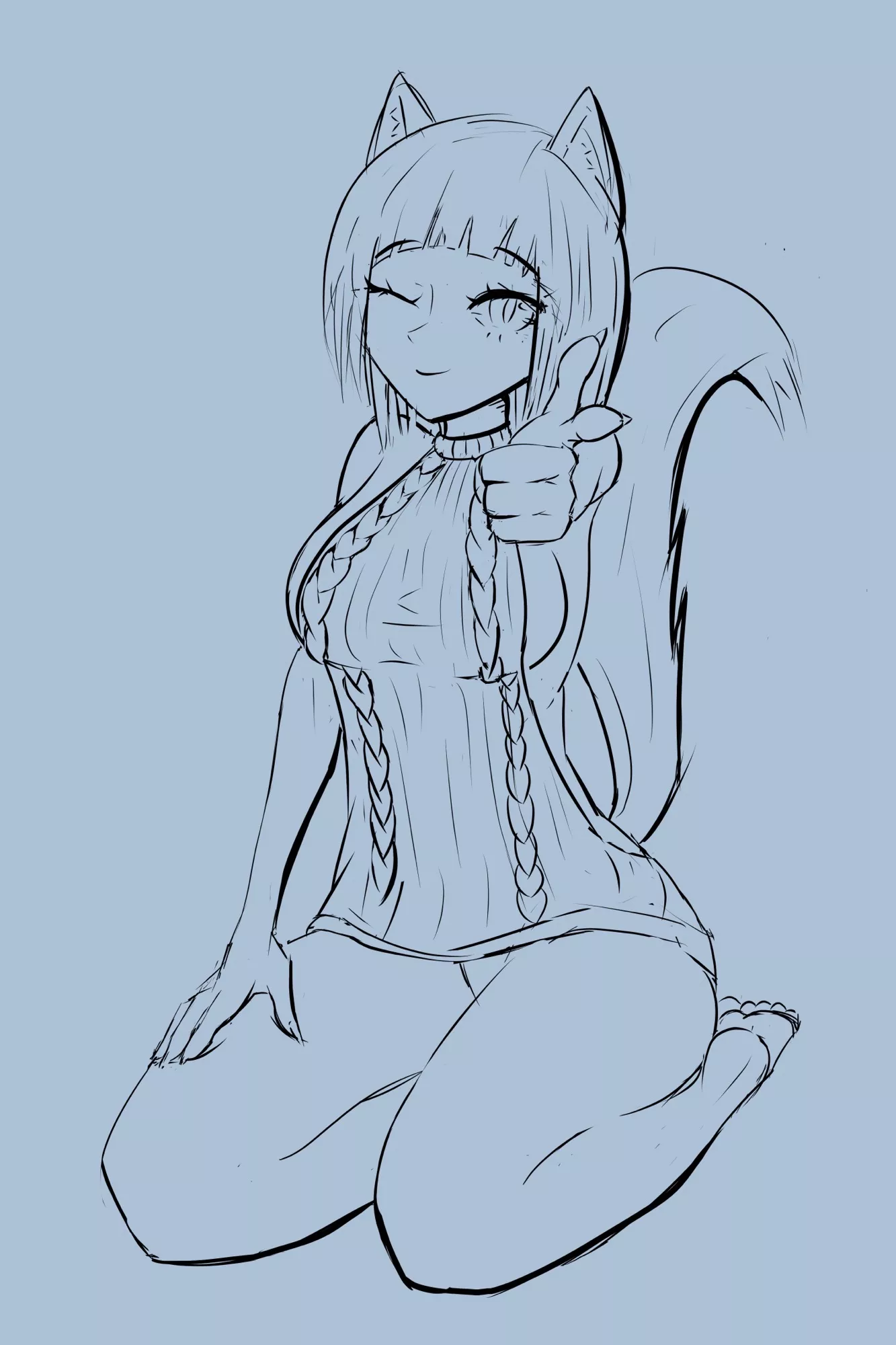 Virgin killer wolf girl sketch