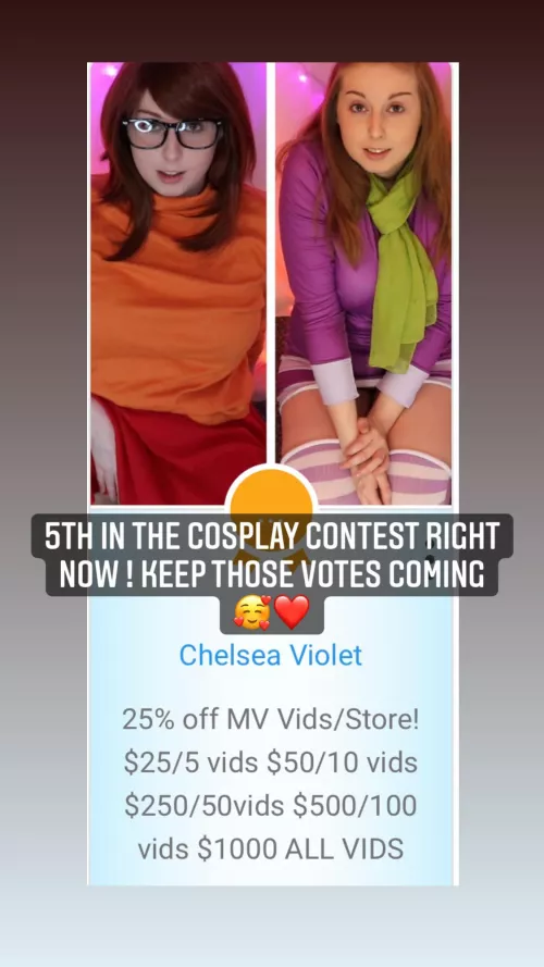 Vote for me in the MV awards! Cosplayer of the year 🥰❤️ link in comments!