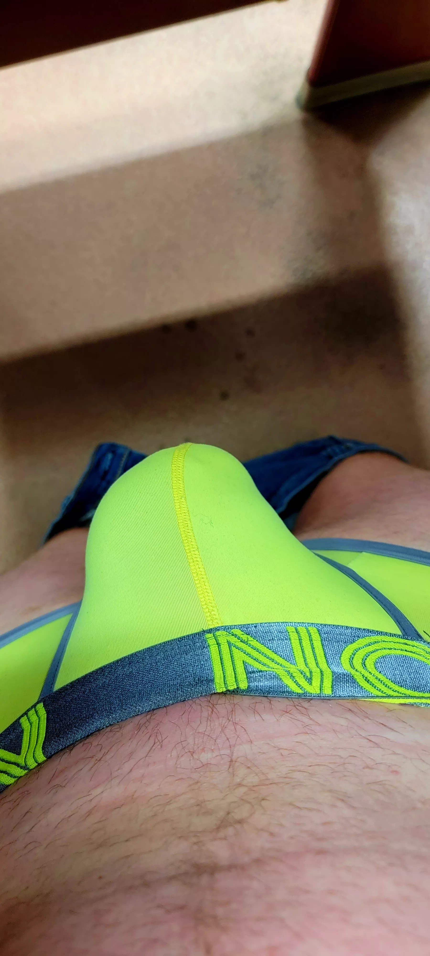 Waiting for someone to peek through the stall door