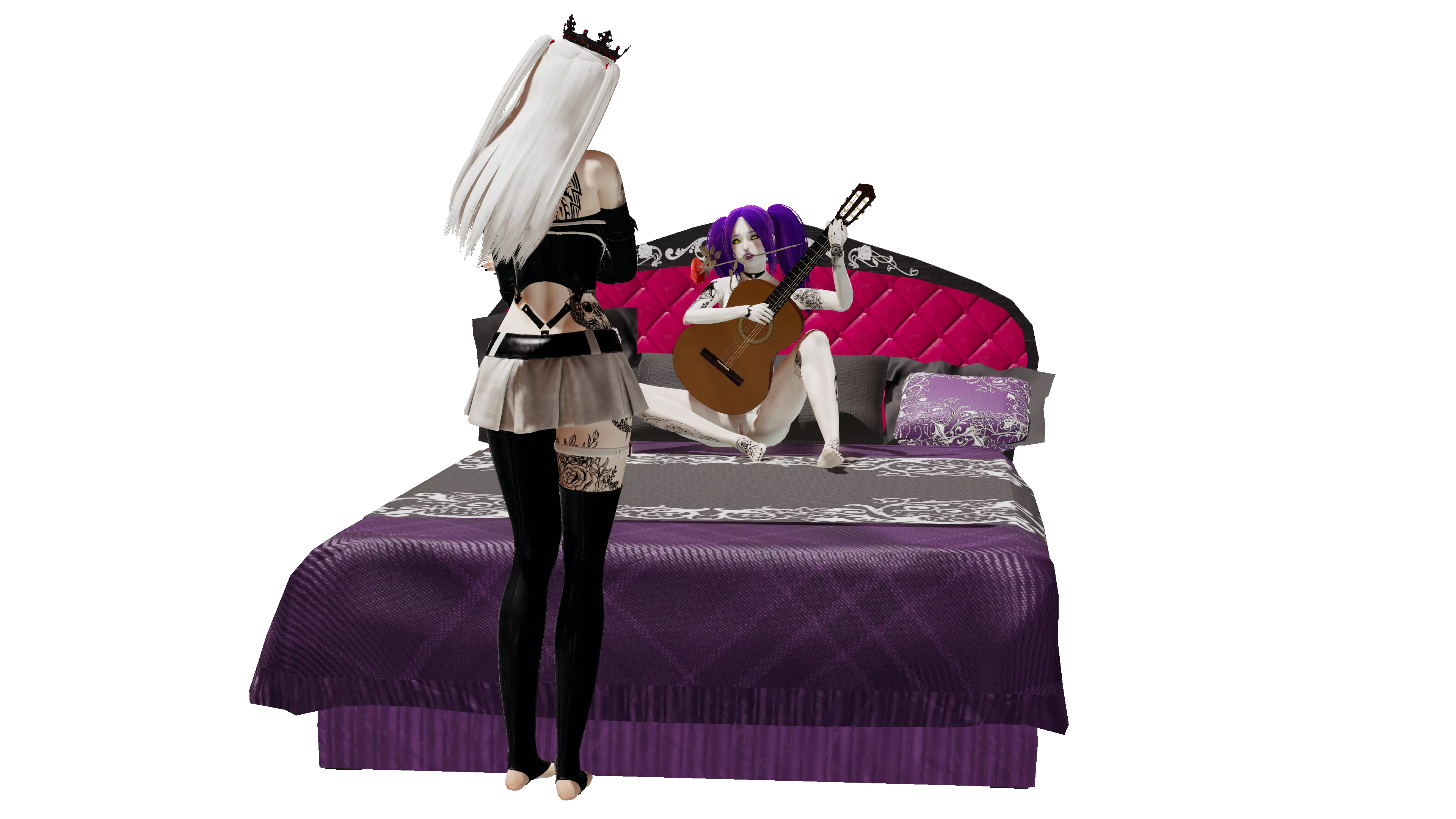 Waiting in the bedroom (Rachael x Amaya) [Original]