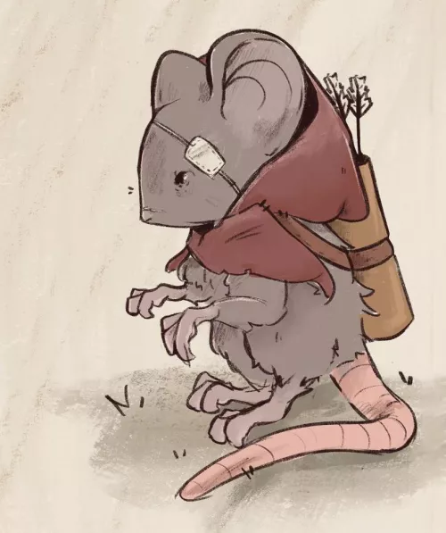 Wandering / adventuring mouse (art by me)