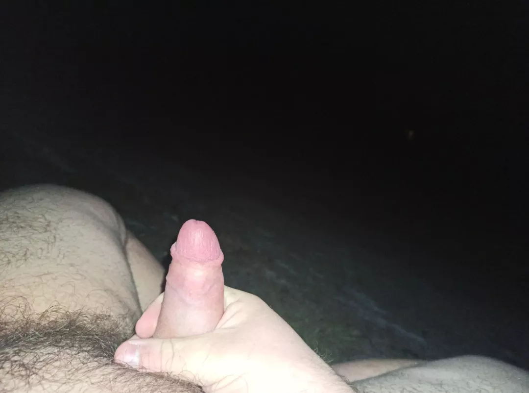 Wanking my small cock out in the cold night