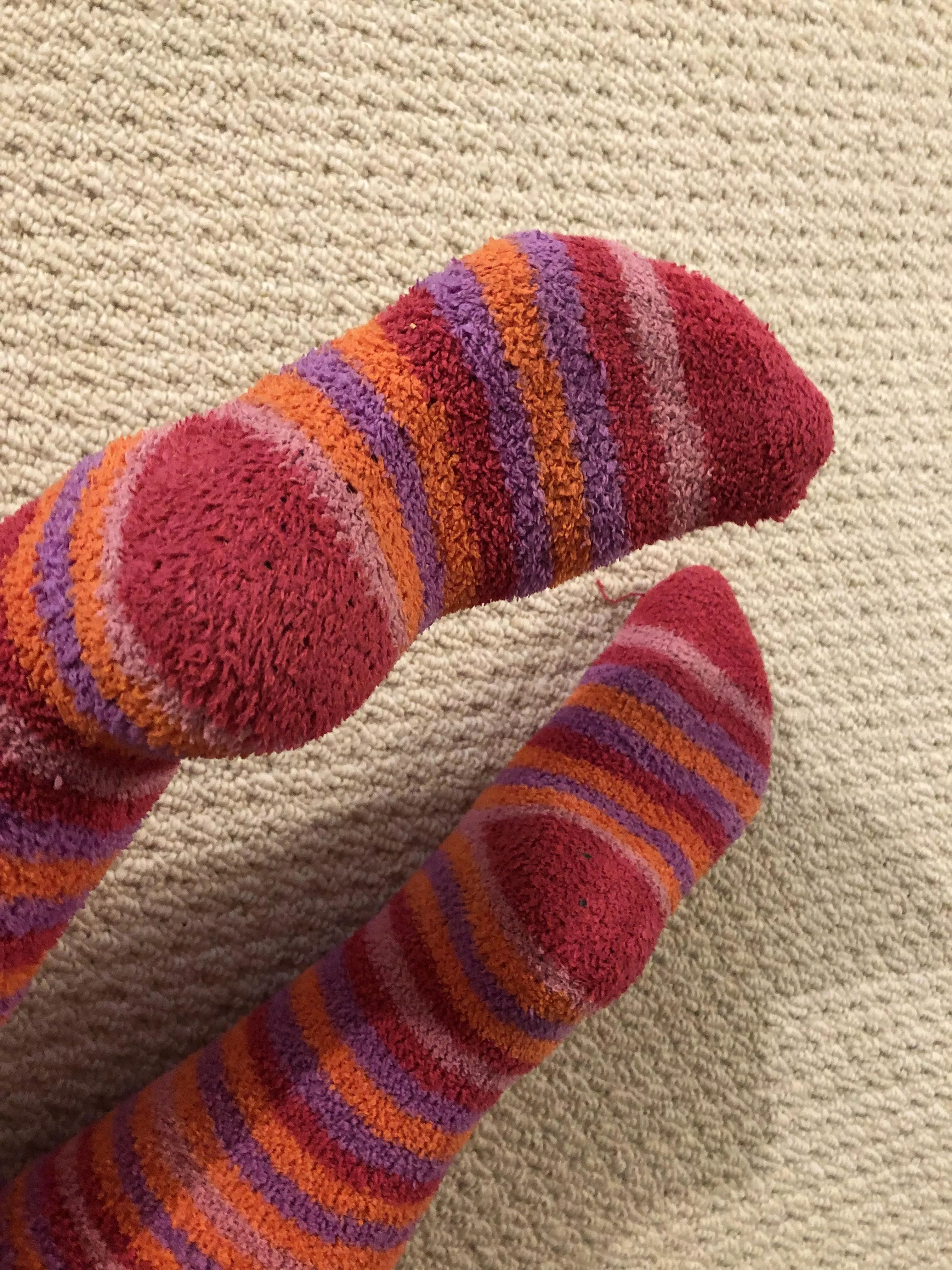 Want me to rub my fuzzy socks on you? (F) Want me to rub my fuzzy socks on you? (F)