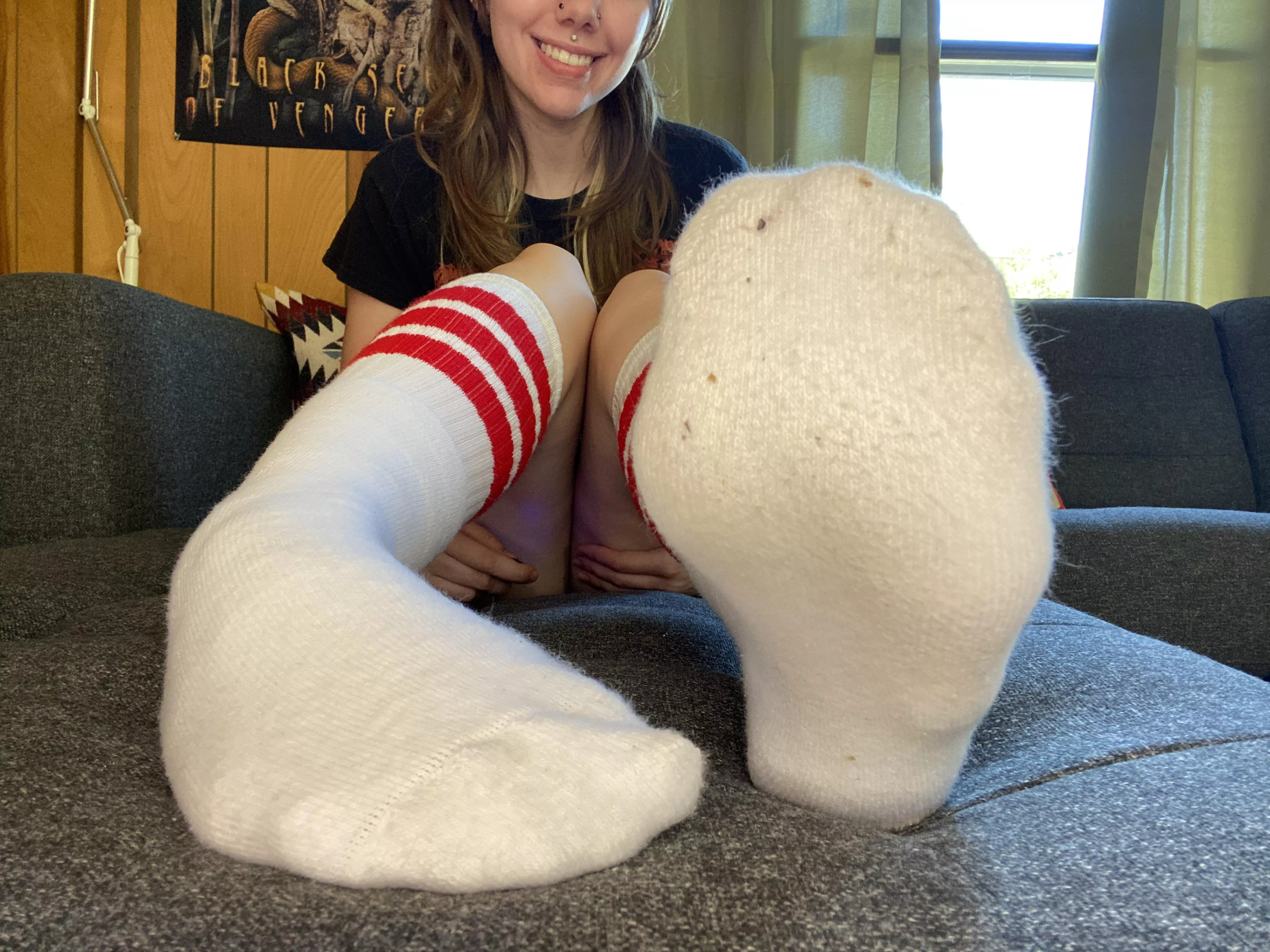 Want my sweaty tube socks pressed up against your face?😈🦶 Want my sweaty tube socks pressed up against your face?😈🦶