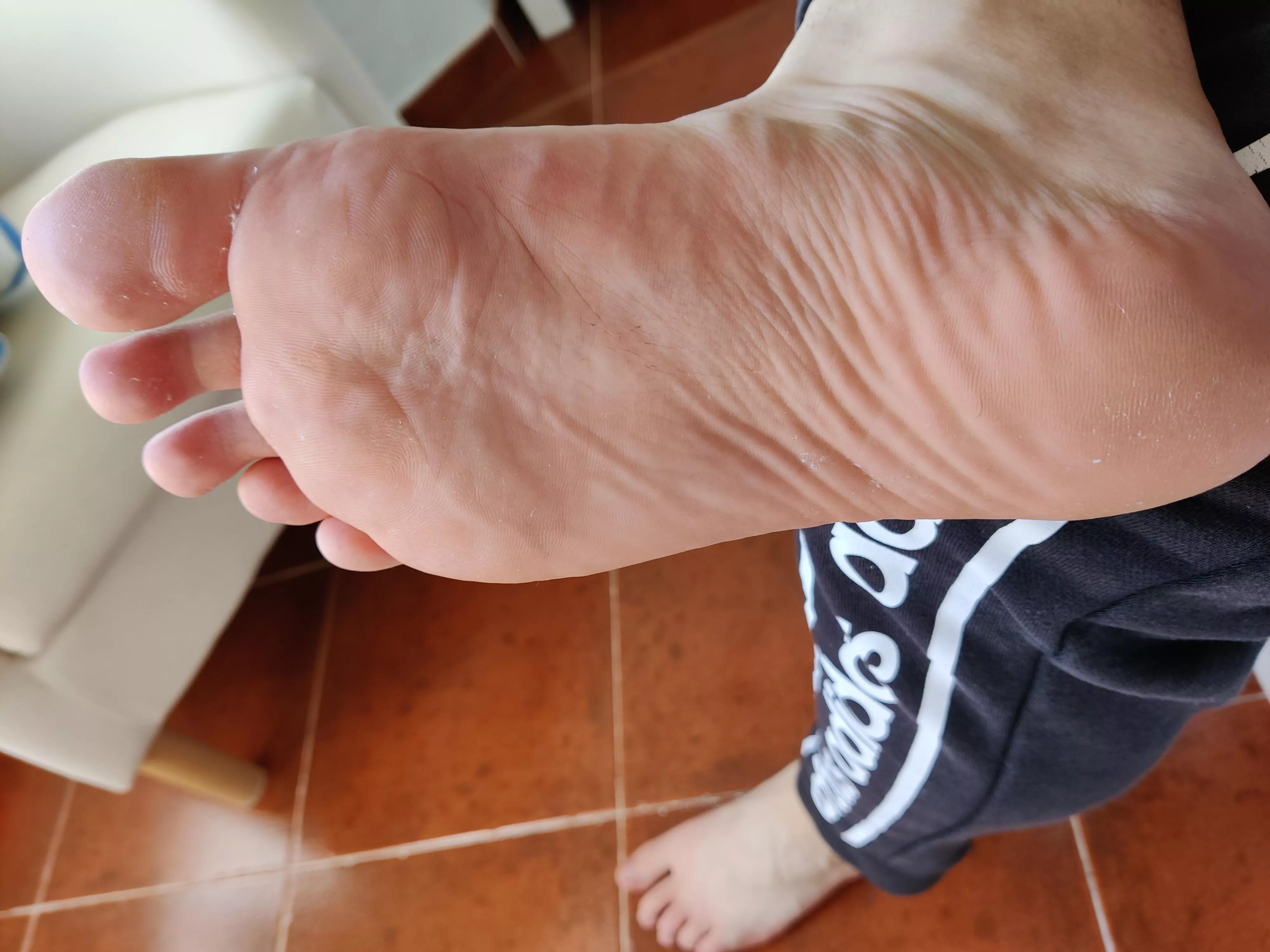 Warm and sweaty after running