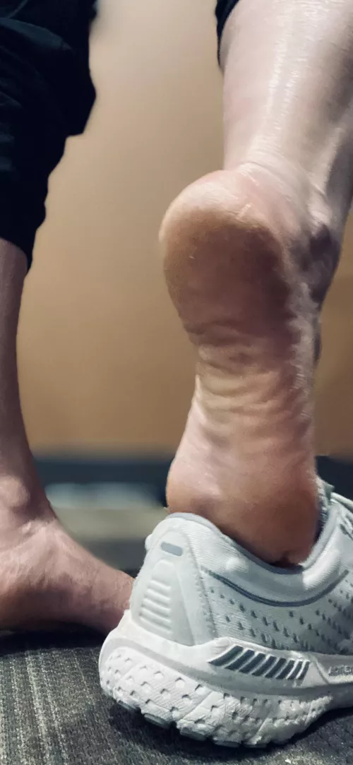 Warm and wet from workout