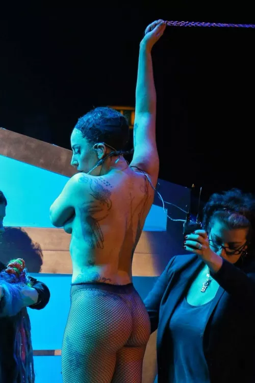 Watch her strip down on stage