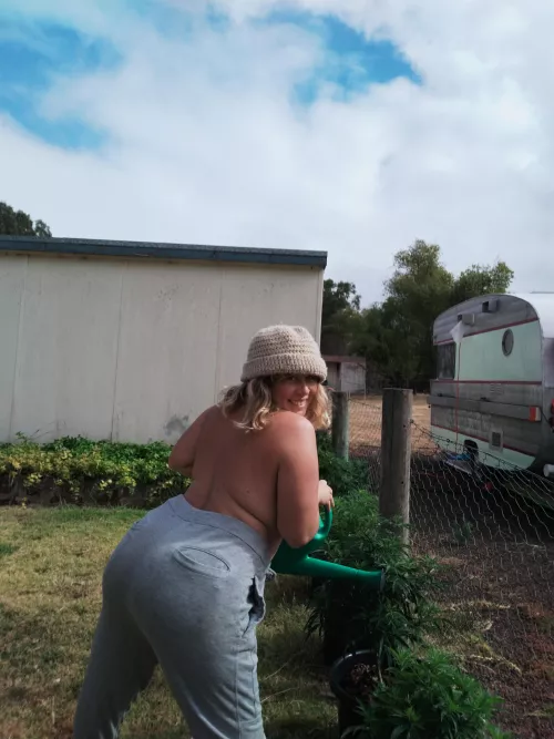 Watering my girls 🌿