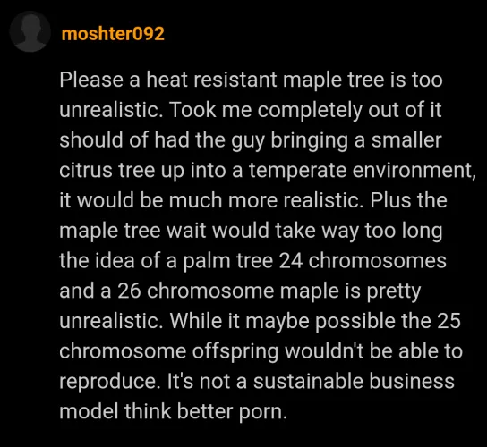 We got a botanical engeneer out there