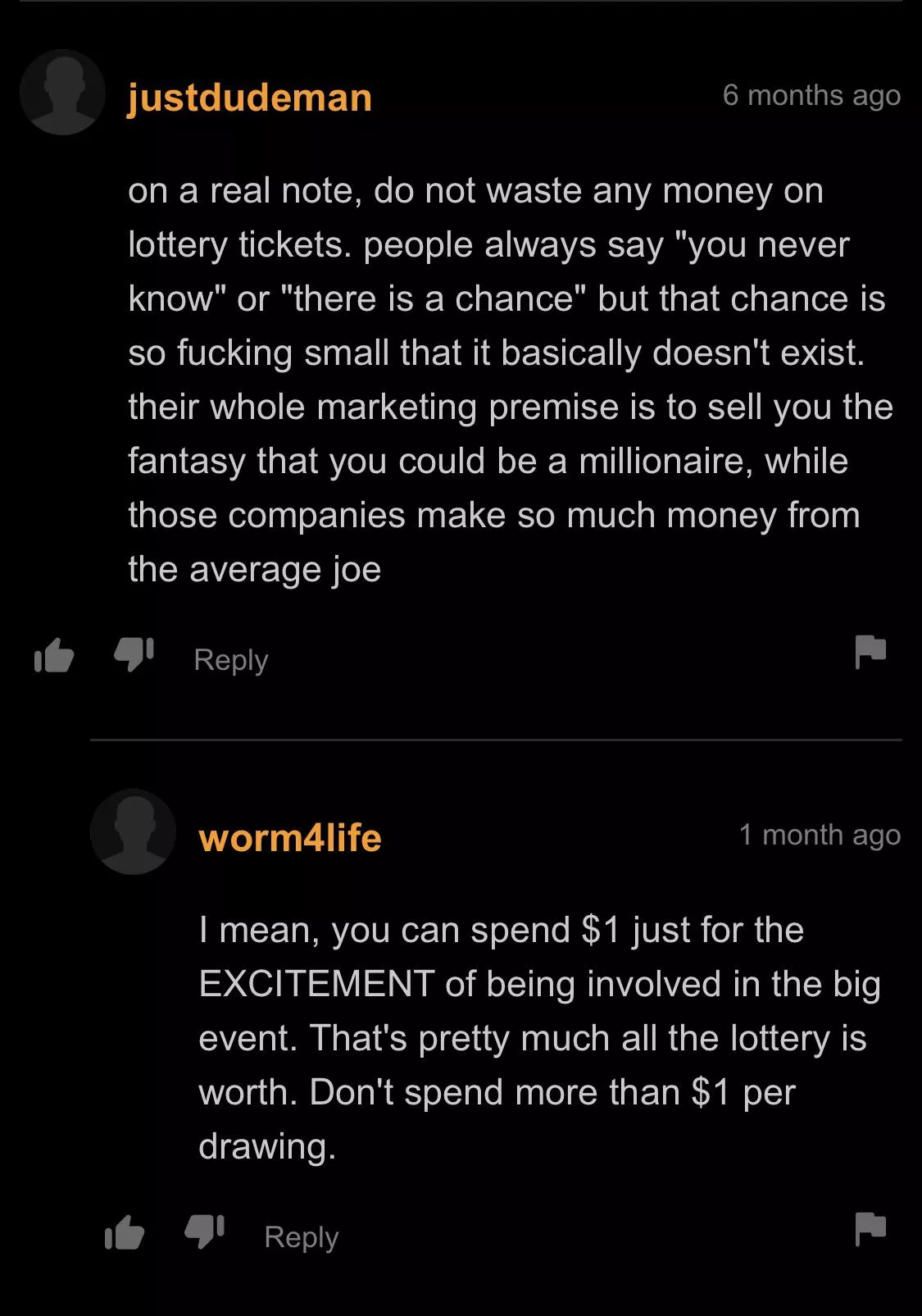 We got some lottery advice guys!