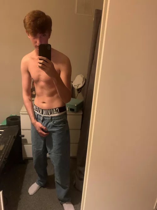 wearing dad jeans, just need a dad now 😈