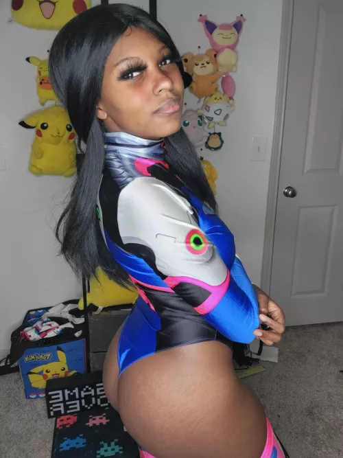 Wearing d.va's plug suit
