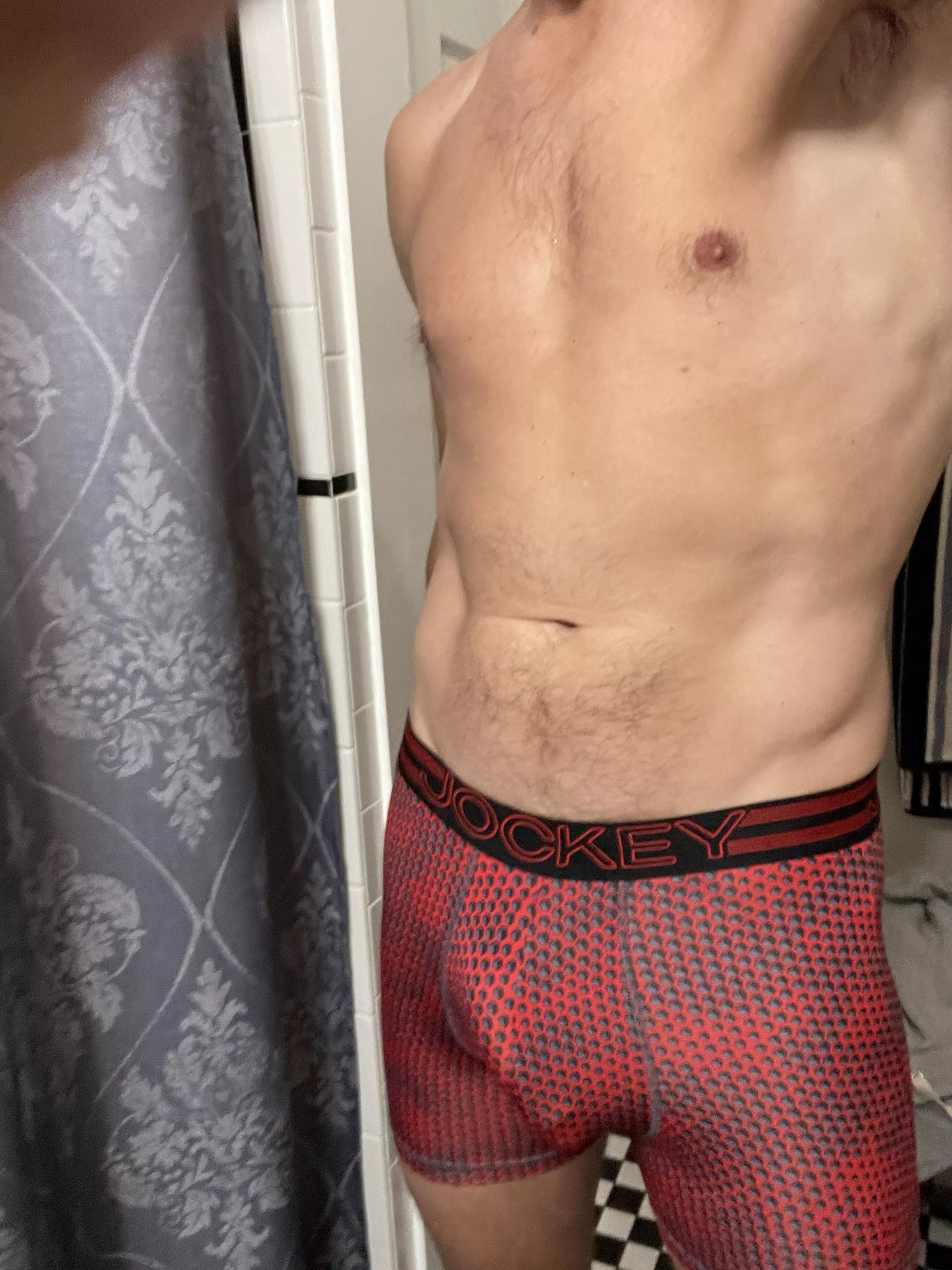 Wearing my friend’s Jockey’s