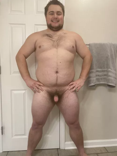 Wearing nothing but a smile