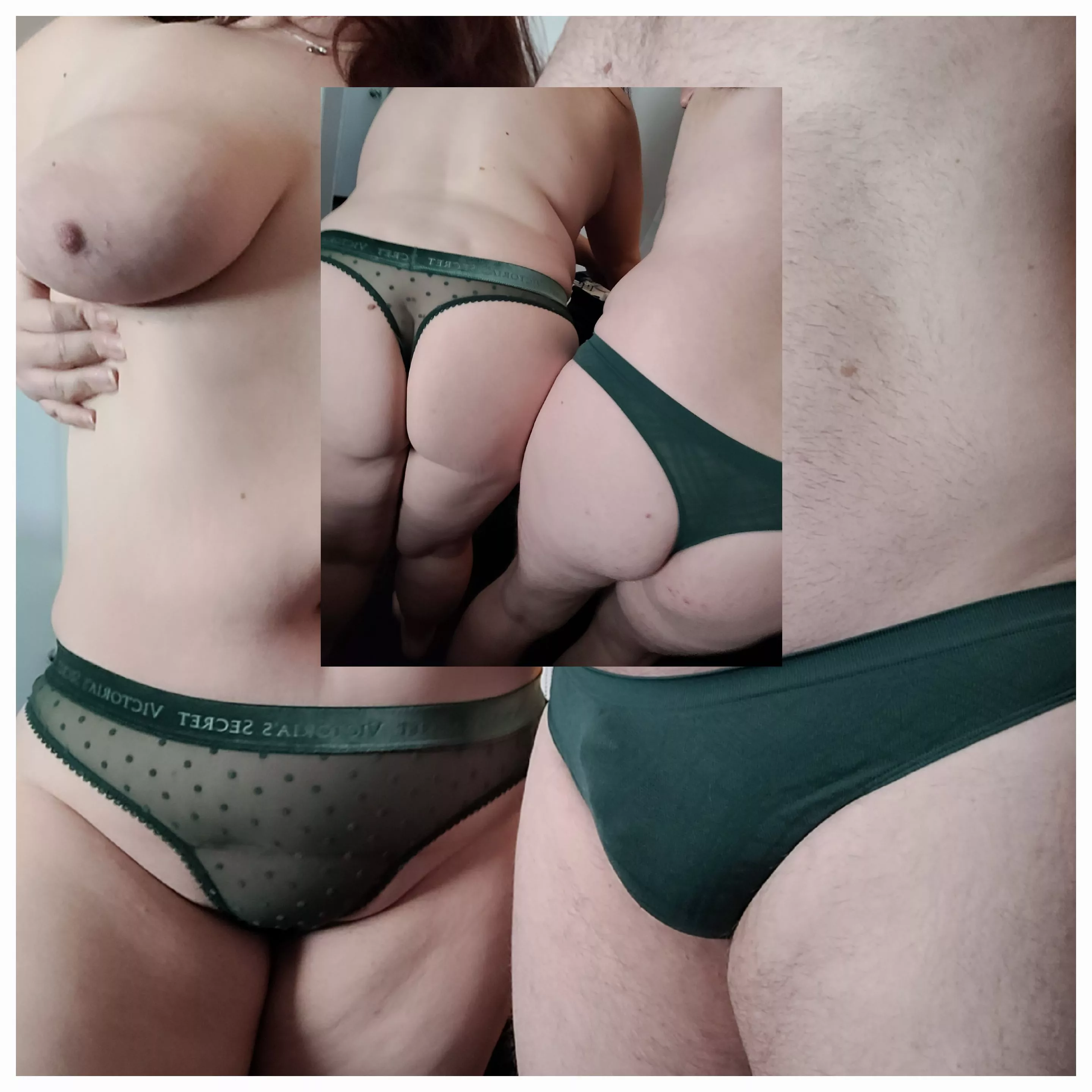 Wearing Our New Green Thongs [MF] [OC]