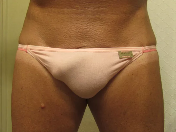 wearing string bikini panties today.....