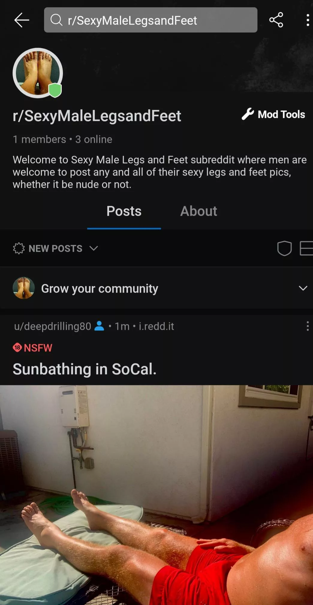 Welcome to the new r/SexyMaleLegsandFeet subreddit where men are welcome to post any and all of their sexy legs and feet pics, whether it be nude or not. [M]