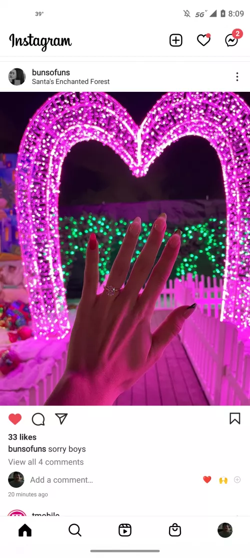 Well Boys it's over she is getting Married