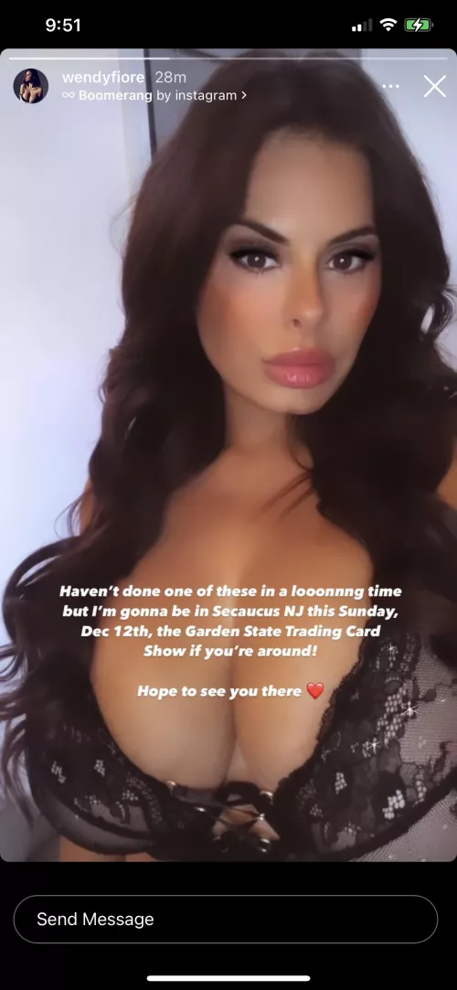 Wendy doing a show in NJ. She still has her tits. From her Instagram