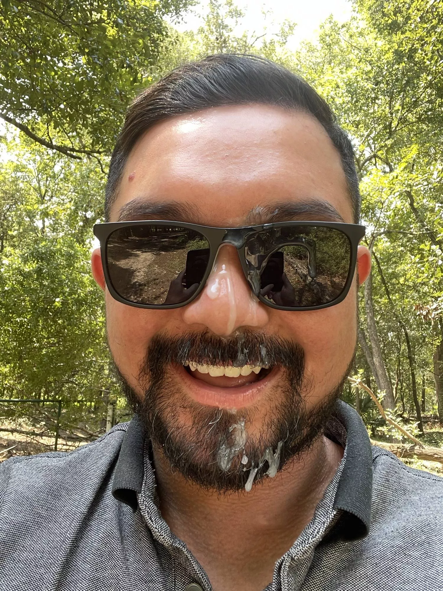 Went cruising in the park and got a huge facial