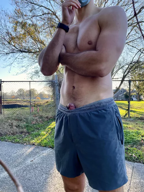 Went for a jog. Got hard. Took pics. π