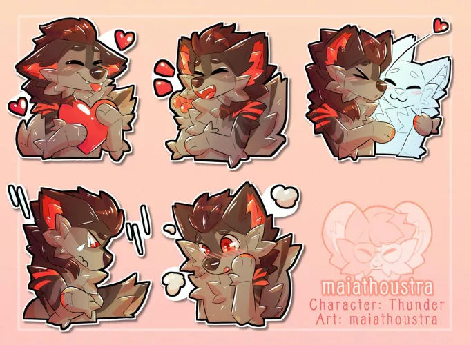 Werewolf but cute ~ Comm for Thunder, art by me @maiathoustra