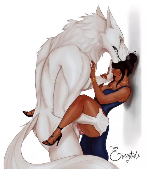 Werewolf enjoying his girlfriend in her lovely dress. (EventideArt) [OC]