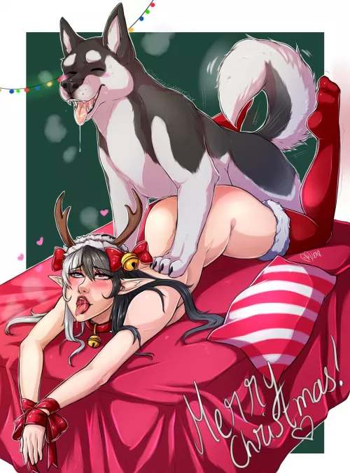 What a very merry Christmas that would be (ThighsocksAndKnots)