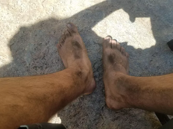 What about six miles of nude hiking looks like on my feet
