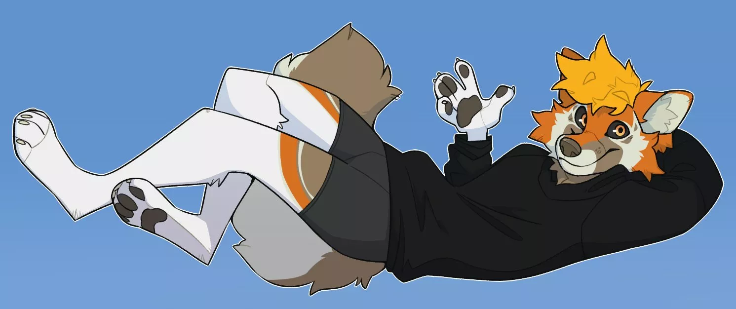 What are you waiting for? Give him a snug ~ (art by @/dozakeet on twitter or instagram)