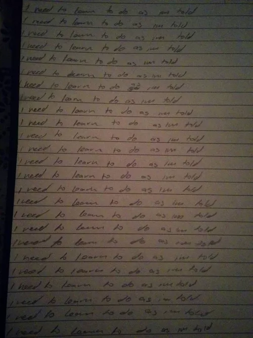 What do you all think about writing lines as punishment? would love to here from other doms as well as any subs who have been on the receiving end of lines as a form of punishment.