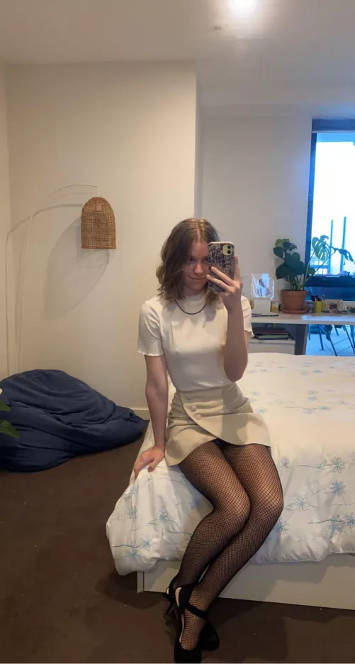 what do you think of my legs in these fishnets? good enough to rip a hole in? 👀