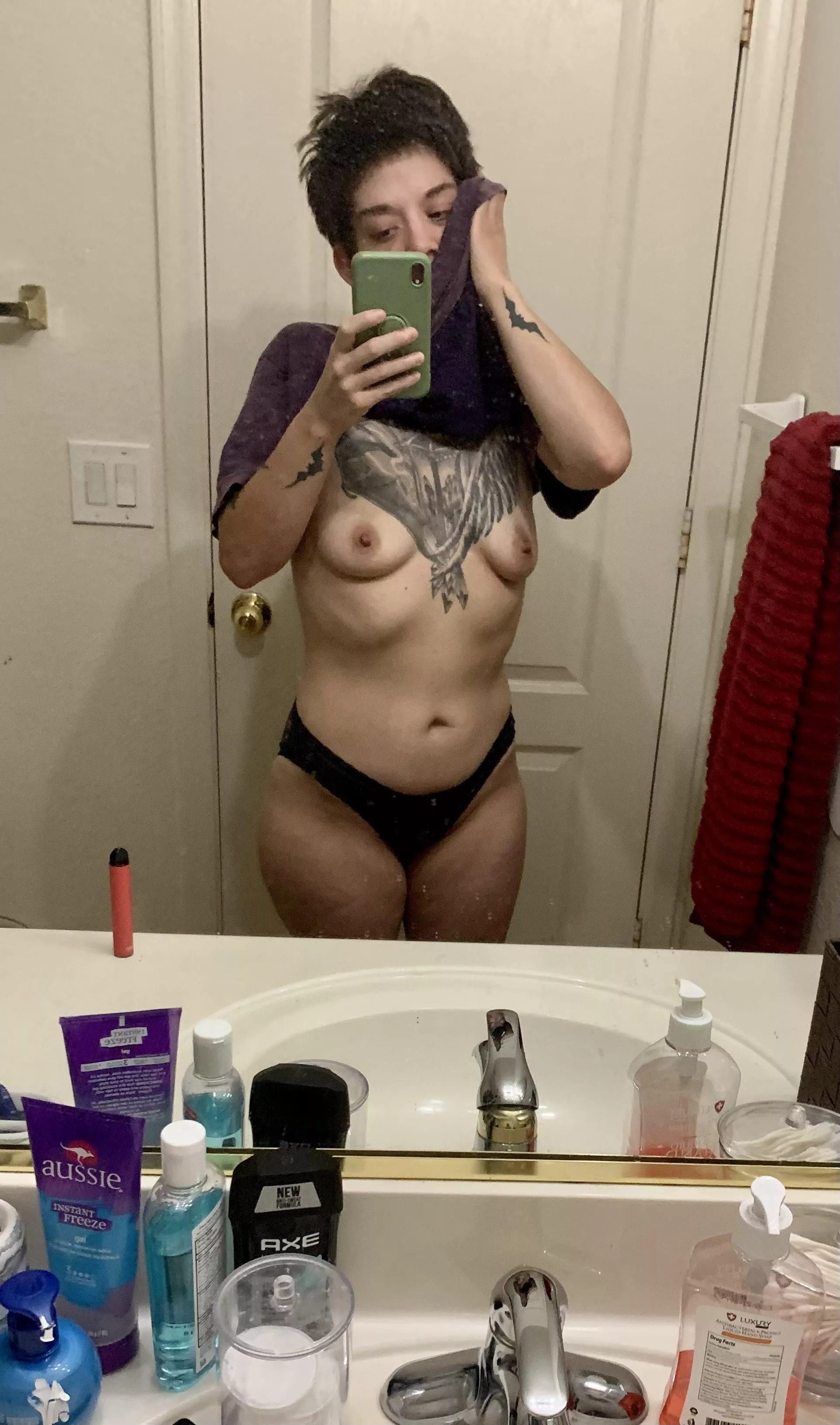 What I look like after a sleepover. My hair gets wild!