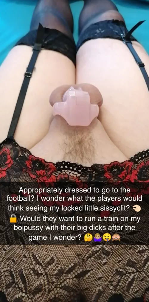 What I'm wearing under my 'boy' clothes to go watch the football this afternoon! π€π»πππDefinitely won't be standing at the urinals next to the other 'men' at half time! π³π