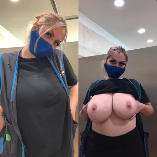 What would you do if you walked in on me at work? Walmart has the best tits 🤪